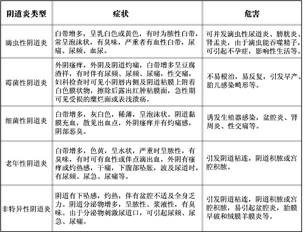 各类阴道炎 各类阴道炎
